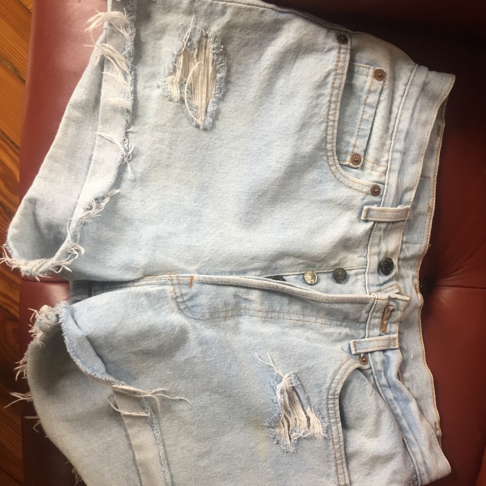 Vintage light denim Levi cutoff shorts